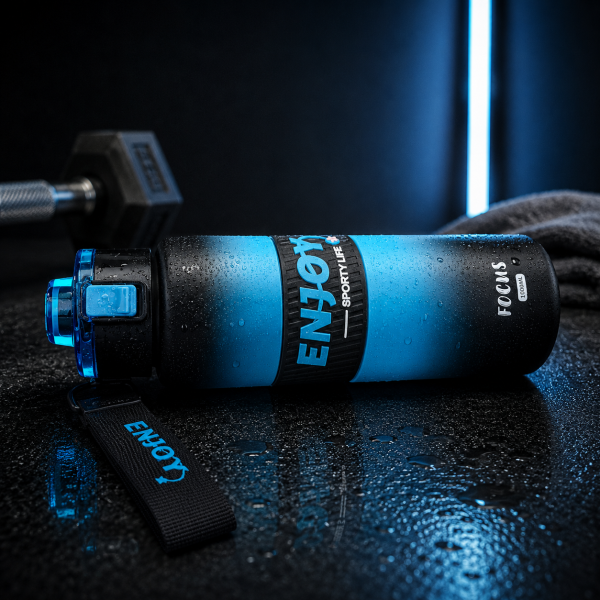 قمقمه ورزشی ۱ لیتری ENJOY مدل Focus – نشکن، بدون BPA و ضد نشت (ظرفیت ۱۰۰۰ میلی‌لیتر)