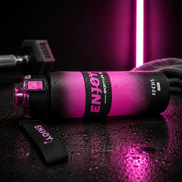 قمقمه ورزشی ۱ لیتری ENJOY مدل Focus – نشکن، بدون BPA و ضد نشت (ظرفیت ۱۰۰۰ میلی‌لیتر)