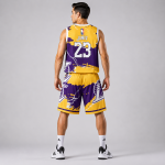 ست حلقه ای و شلوارک مدل Lakers شماره 23 - Image 2