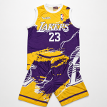 ست حلقه ای و شلوارک مدل Lakers شماره 23 - Image 4