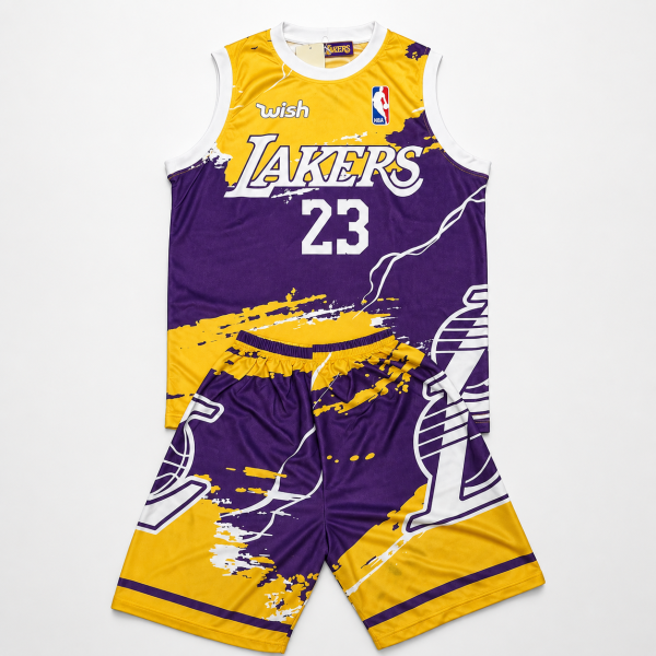 ست حلقه ای و شلوارک مدل Lakers شماره 23 - Image 4