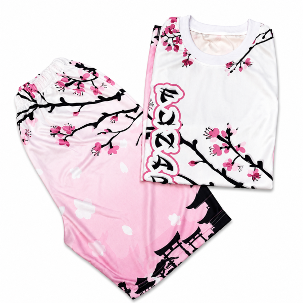 ست حلقه ای و شلوارک طرح شکوفه ساکورا (Sakura) - Image 3
