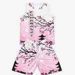 ست حلقه ای و شلوارک طرح شکوفه ساکورا (Sakura) - Image 4