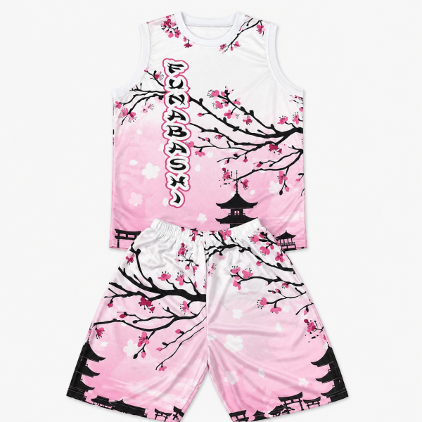 ست حلقه ای و شلوارک طرح شکوفه ساکورا (Sakura) - Image 4
