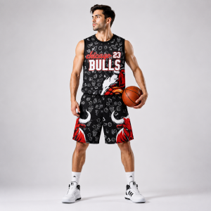 ست ورزشی بسکتبال طرح Chicago Bulls شماره 23
